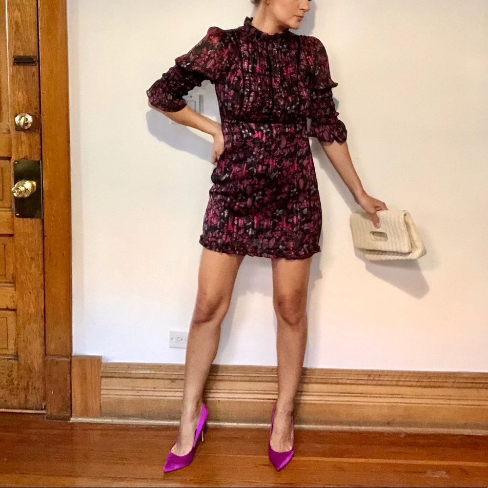 UO floral ruffle mini dress - Picture 7 of 16
